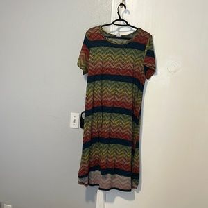 XL Lularoe Carly multicolored dress.